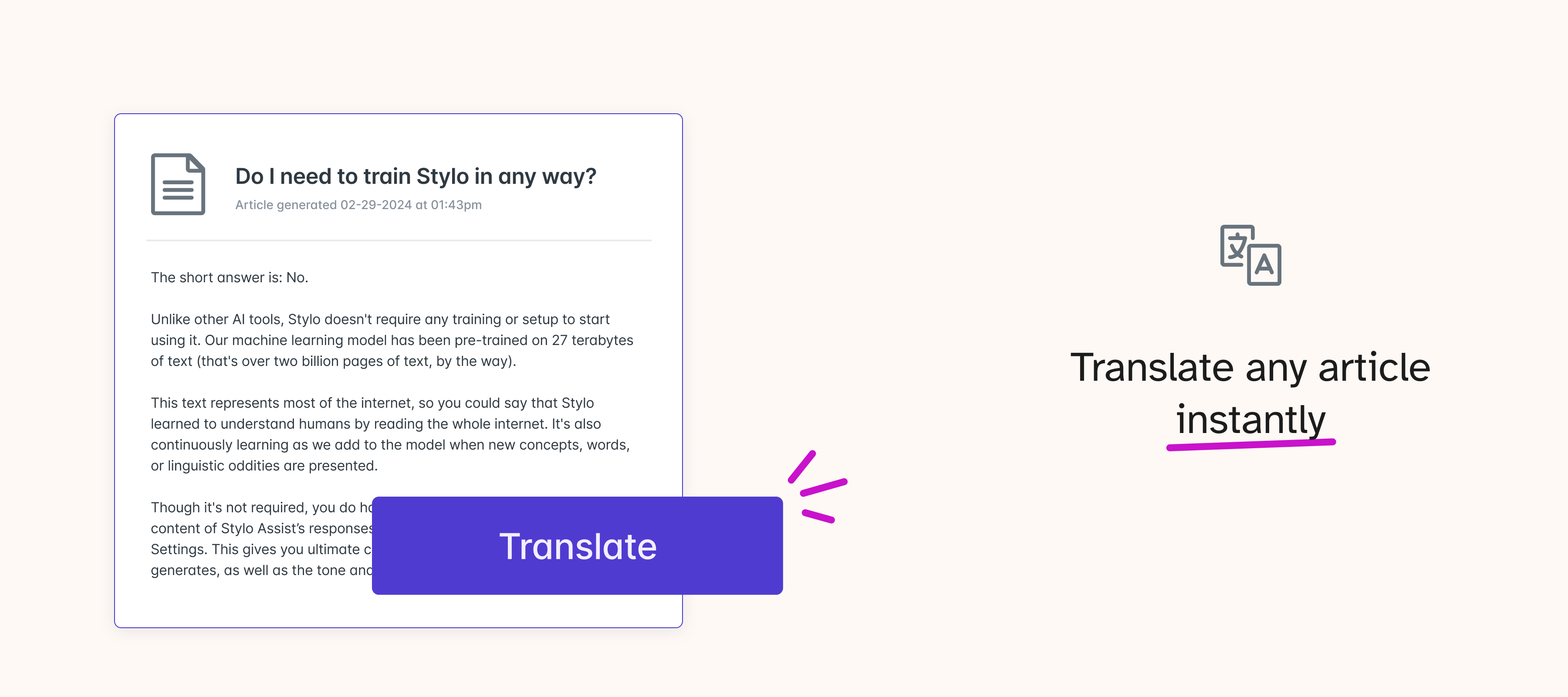 IMAGE: Translate any article instantly